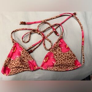 Dear Frankie Leopard Print Swim Top